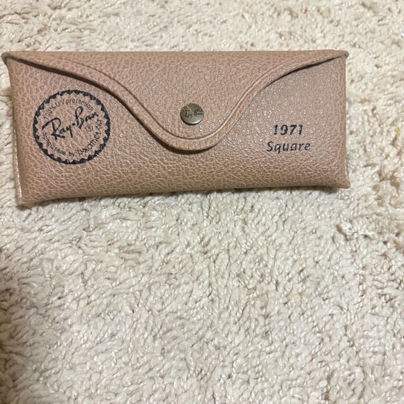 Ray-Ban SQUARE 1971 CLASSIC Sunglasses Gold Blue Grey case